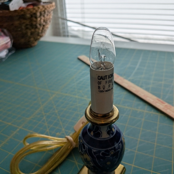 Tiny Accent Lamp Blue Yellow Gold - Picture 5 of 5